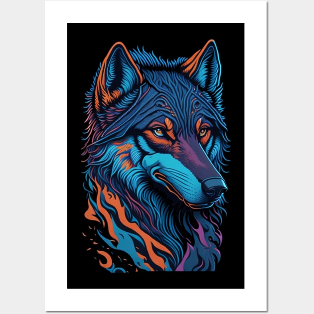 Wolf Spirit - Howl of the Wilderness Wall Art by Moulezitouna